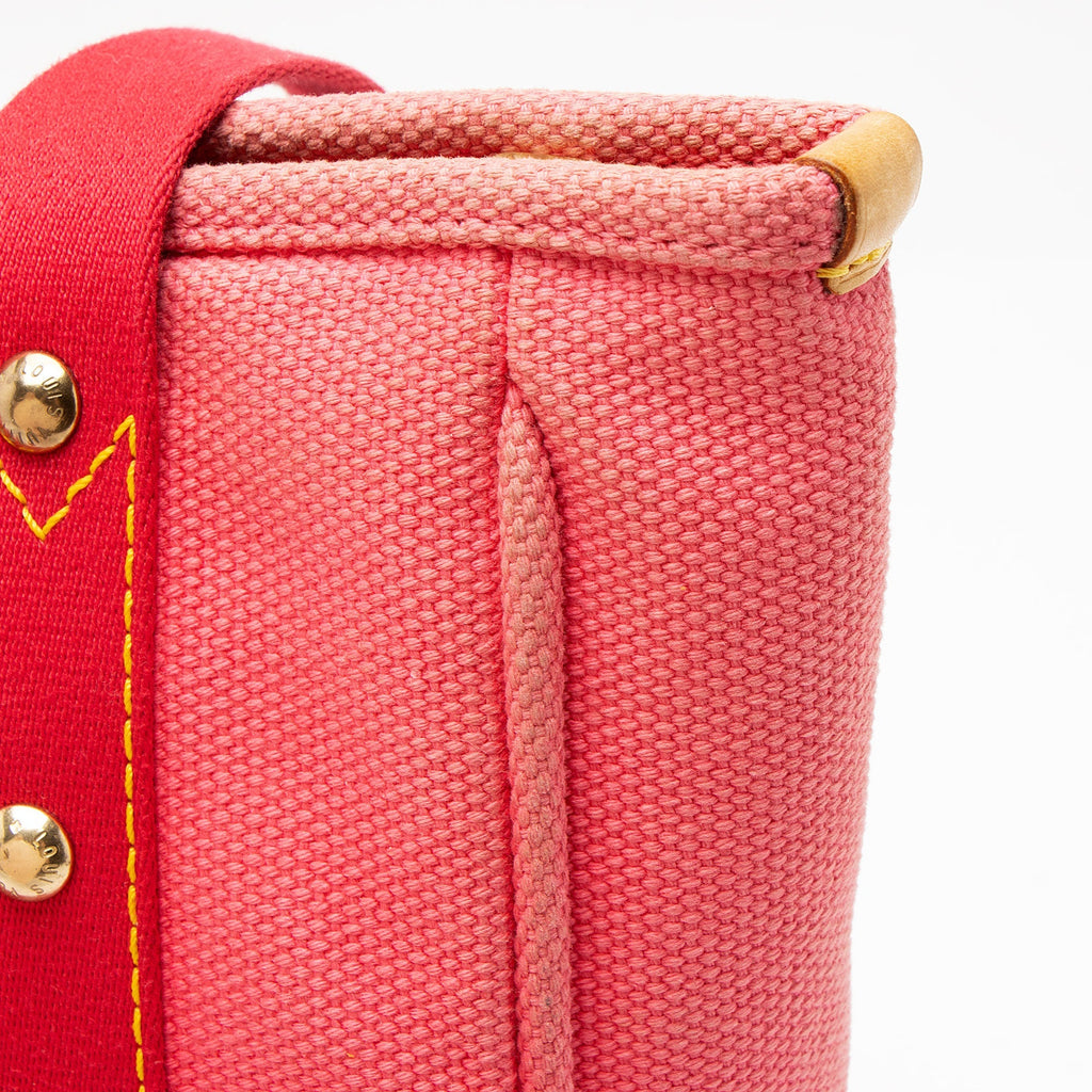 Louis Vuitton Vintage Canvas Antigua Cabas MM Tote Bag - Pink