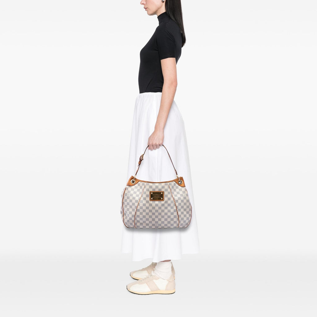 Louis Vuitton Damier Azur Galliera PM Shoulder Bag - White