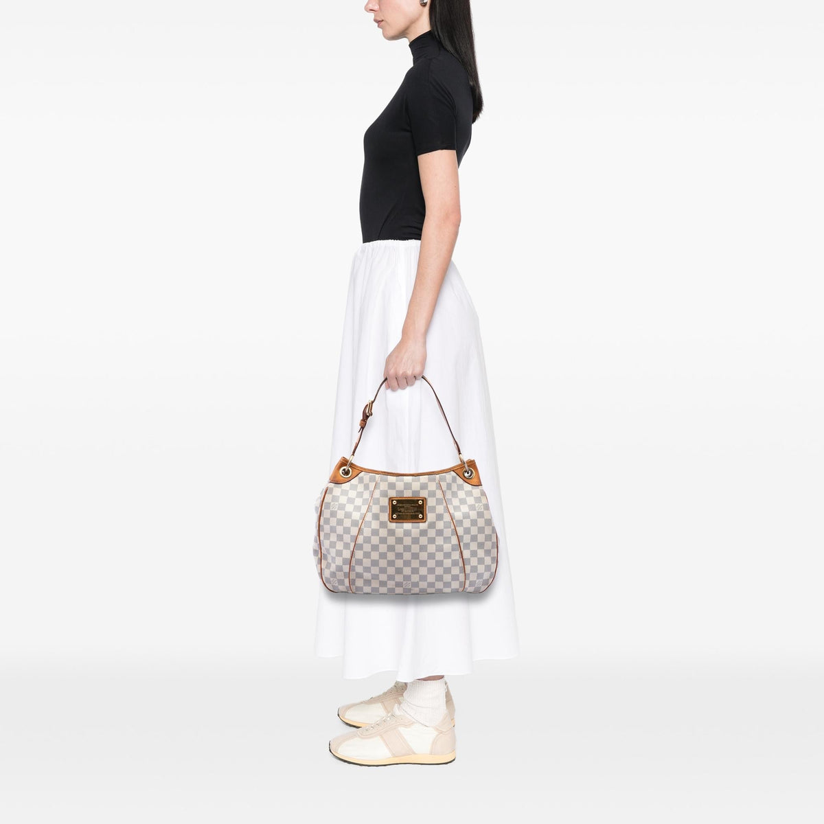 Louis Vuitton Damier Azur Galliera PM Shoulder Bag - White