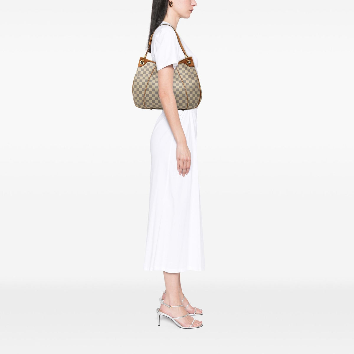 Louis Vuitton Damier Azur Galliera PM Shoulder Bag - White