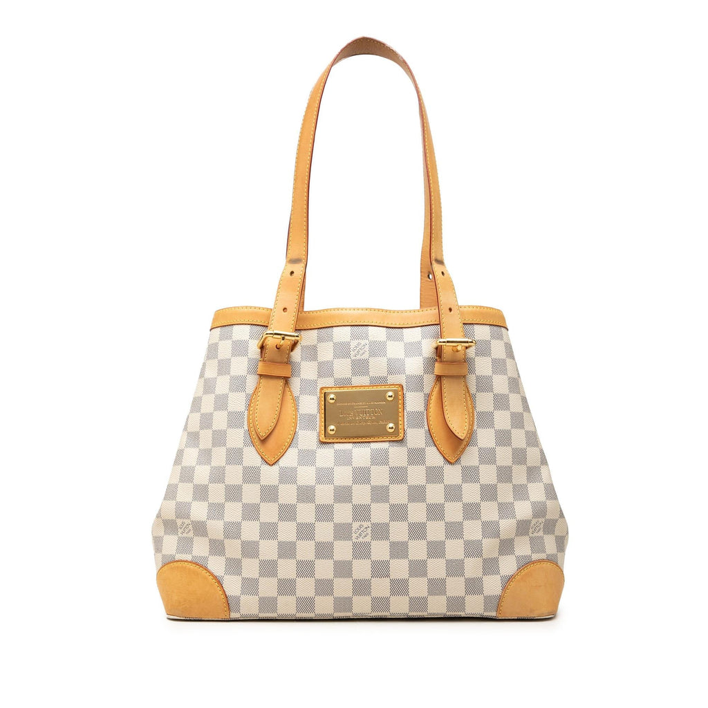 Louis Vuitton Damier Azur Hampstead MM Tote Bag - White