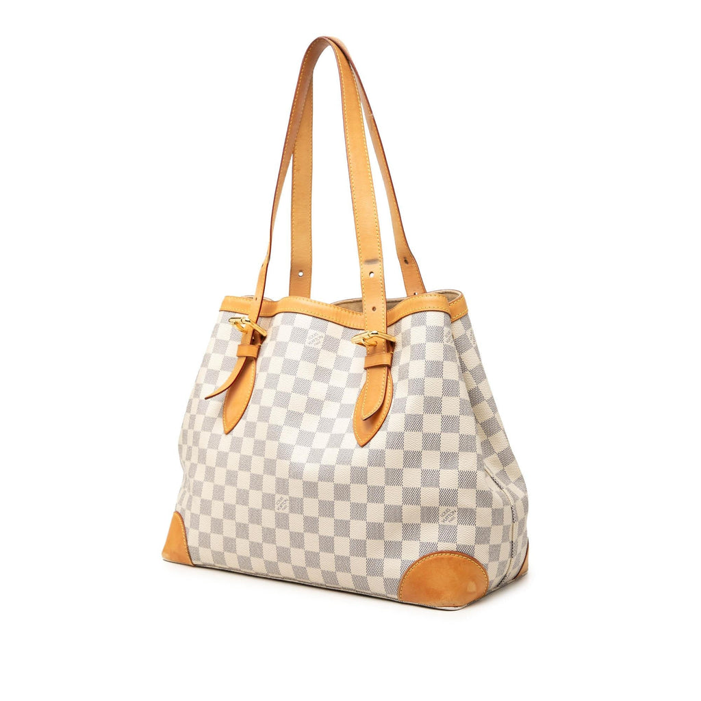 Louis Vuitton Damier Azur Hampstead MM Tote Bag - White