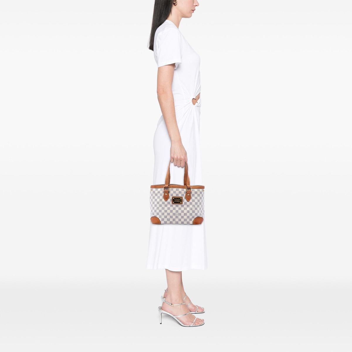 Louis Vuitton Damier Azur Hampstead PM Tote Bag - White