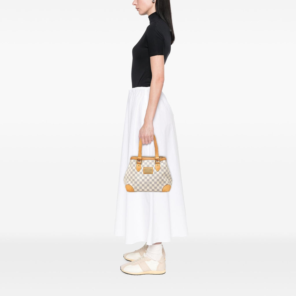 Louis Vuitton Damier Azur Hampstead PM Tote Bag - White