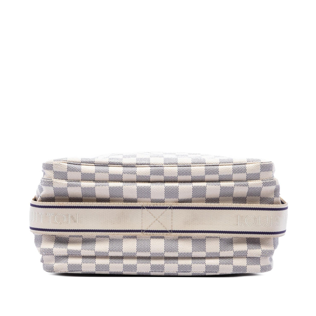 Louis Vuitton Damier Azur Naviglio Crossbody Bag - White