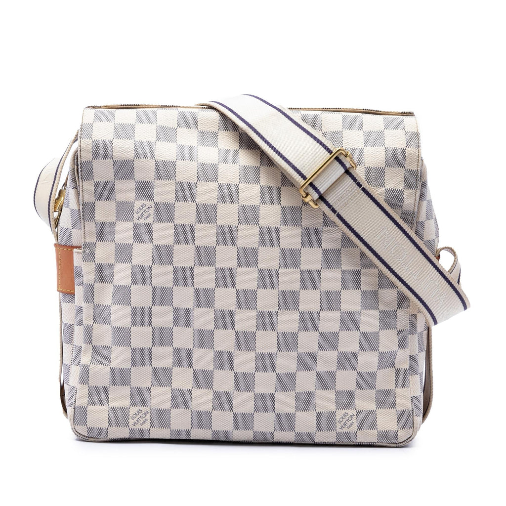 Louis Vuitton Damier Azur Naviglio Crossbody Bag - White
