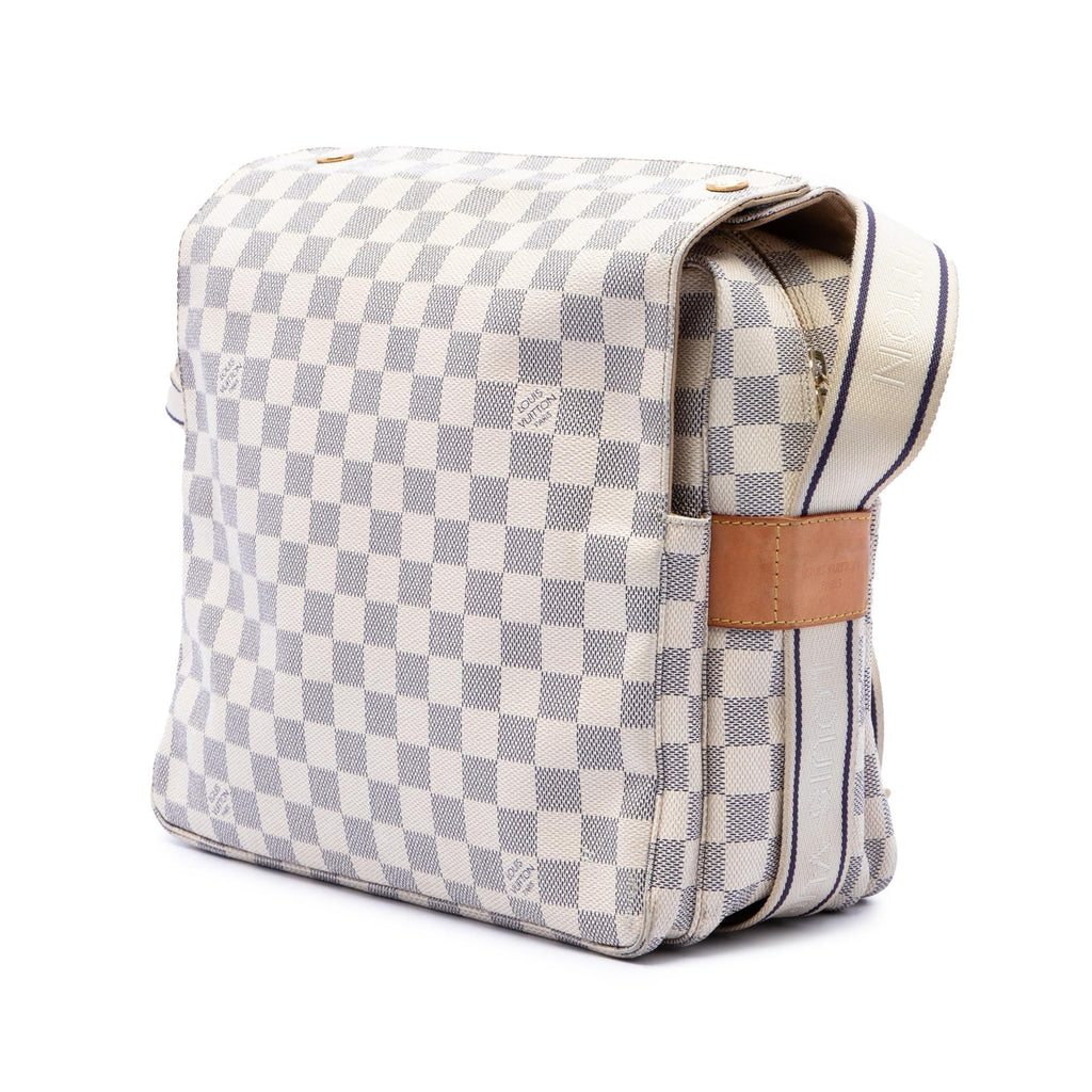 Louis Vuitton Damier Azur Naviglio Crossbody Bag - White