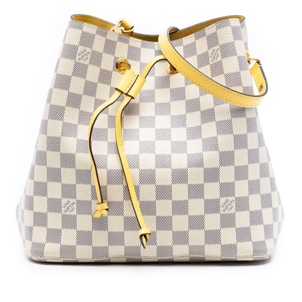 Louis Vuitton Damier Azur Neonoe MM Shoulder Bag - White