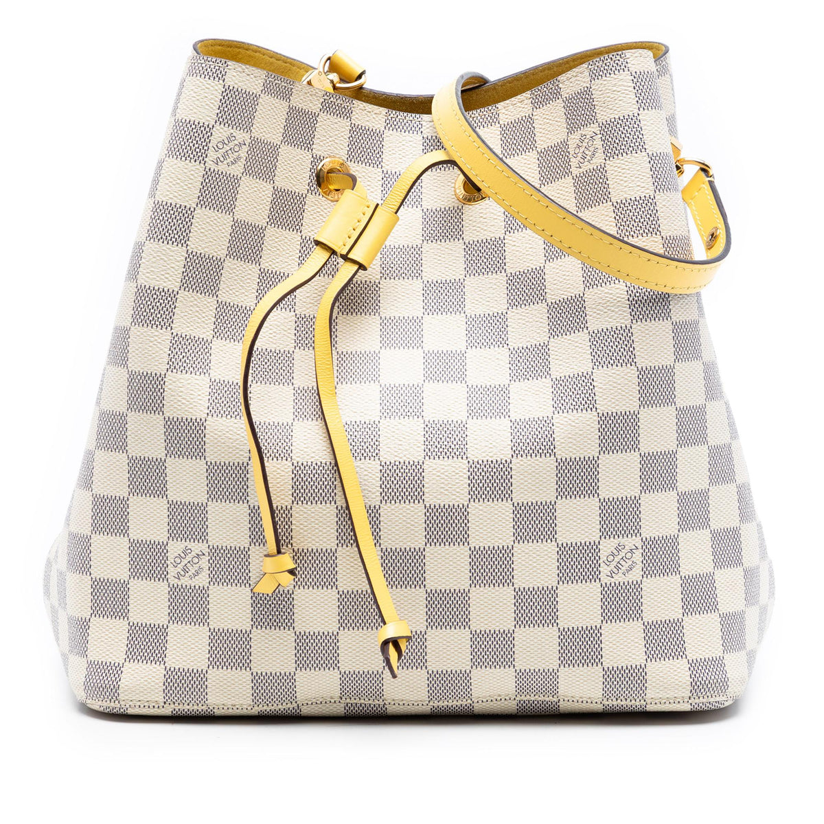 Louis Vuitton Damier Azur Neonoe MM Shoulder Bag - White