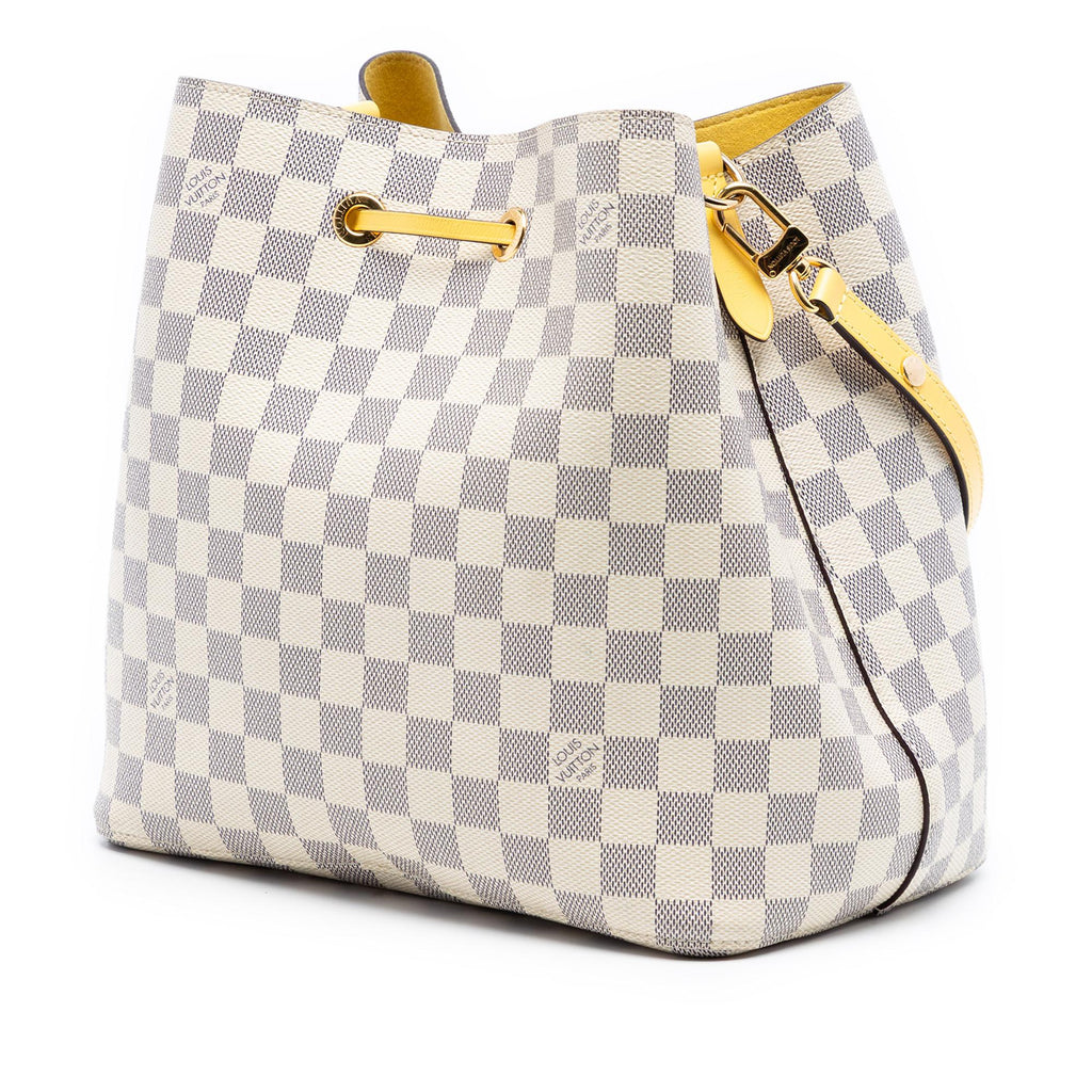 Louis Vuitton Damier Azur Neonoe MM Shoulder Bag - White