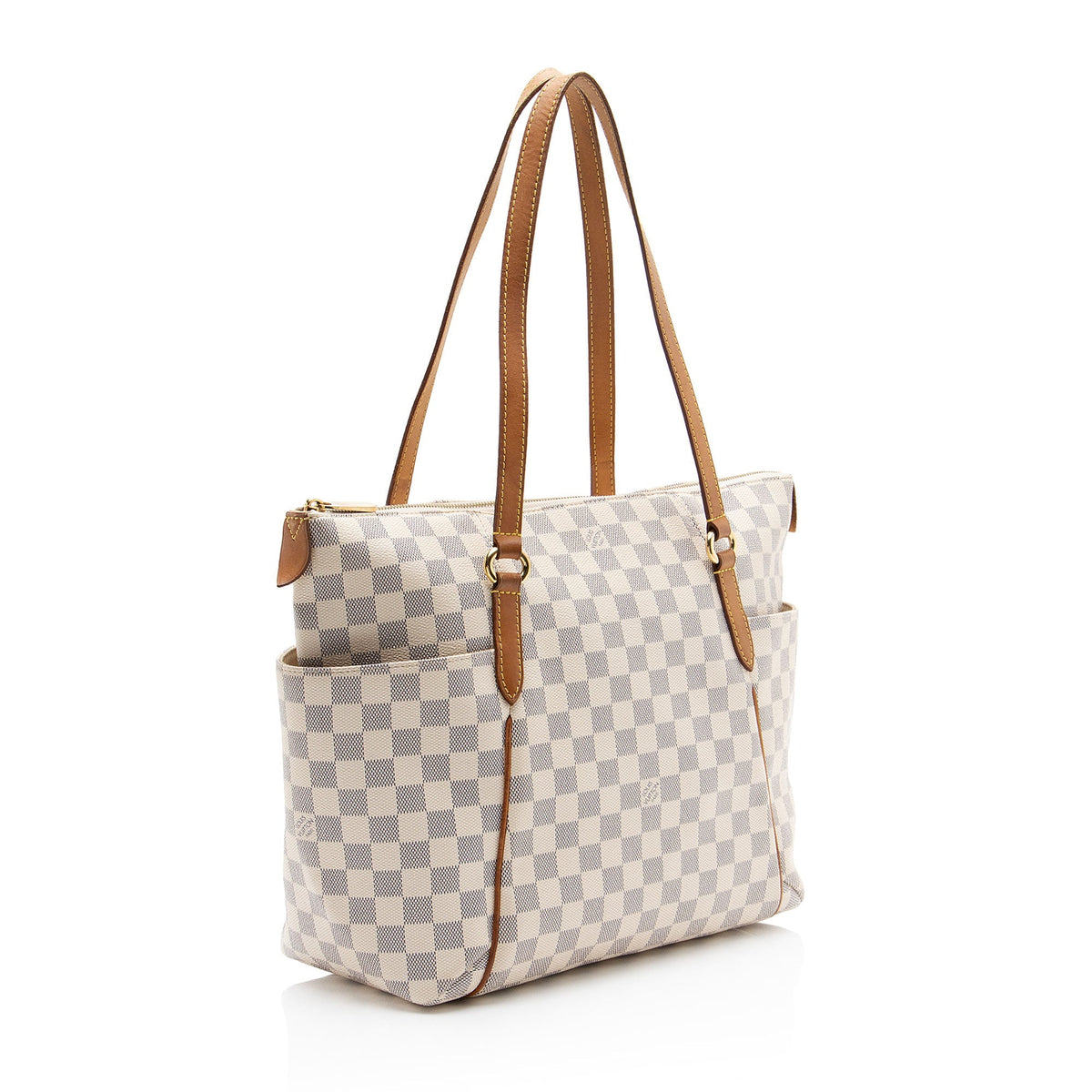 Louis Vuitton Damier Azur Totally MM Tote Bag - White