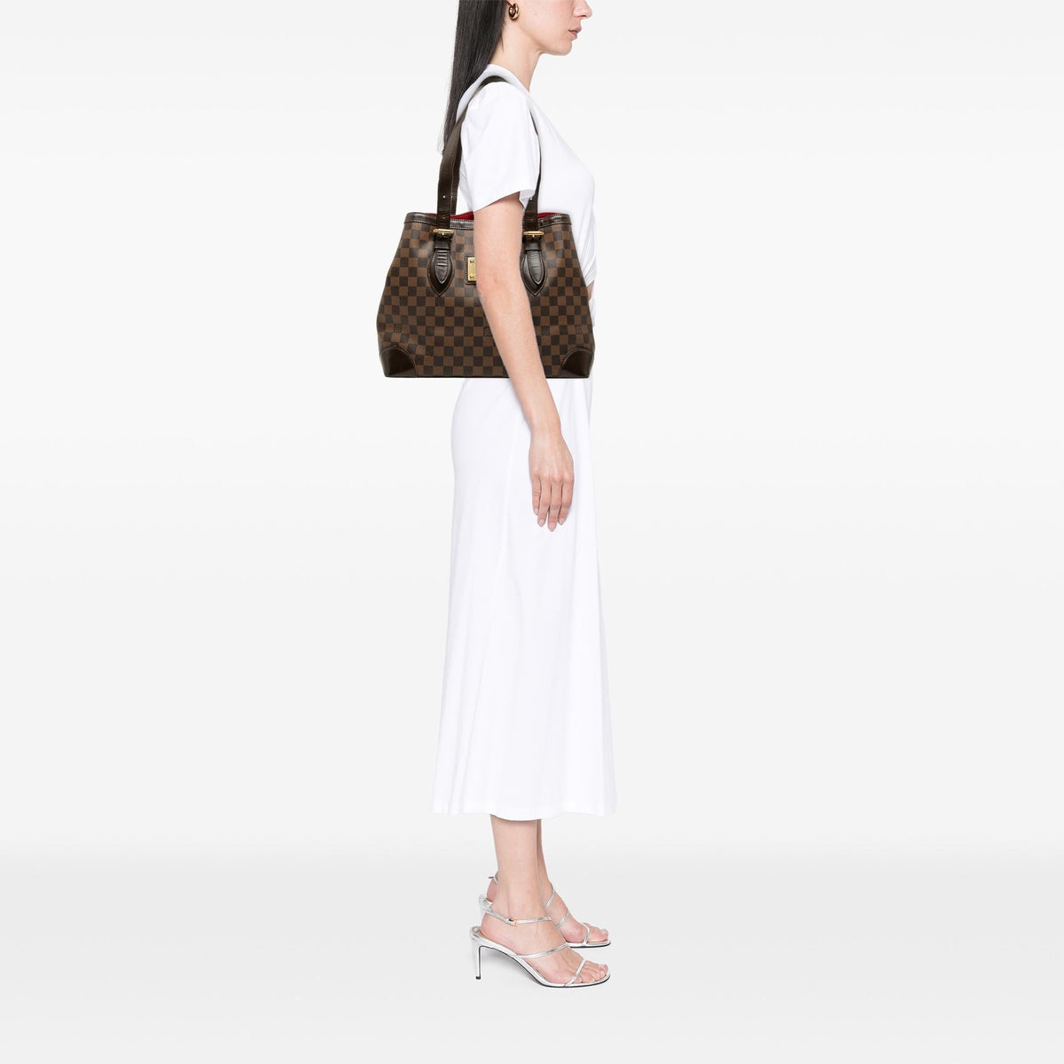 Louis Vuitton Damier Ebene Hampstead MM Tote Bag - Brown