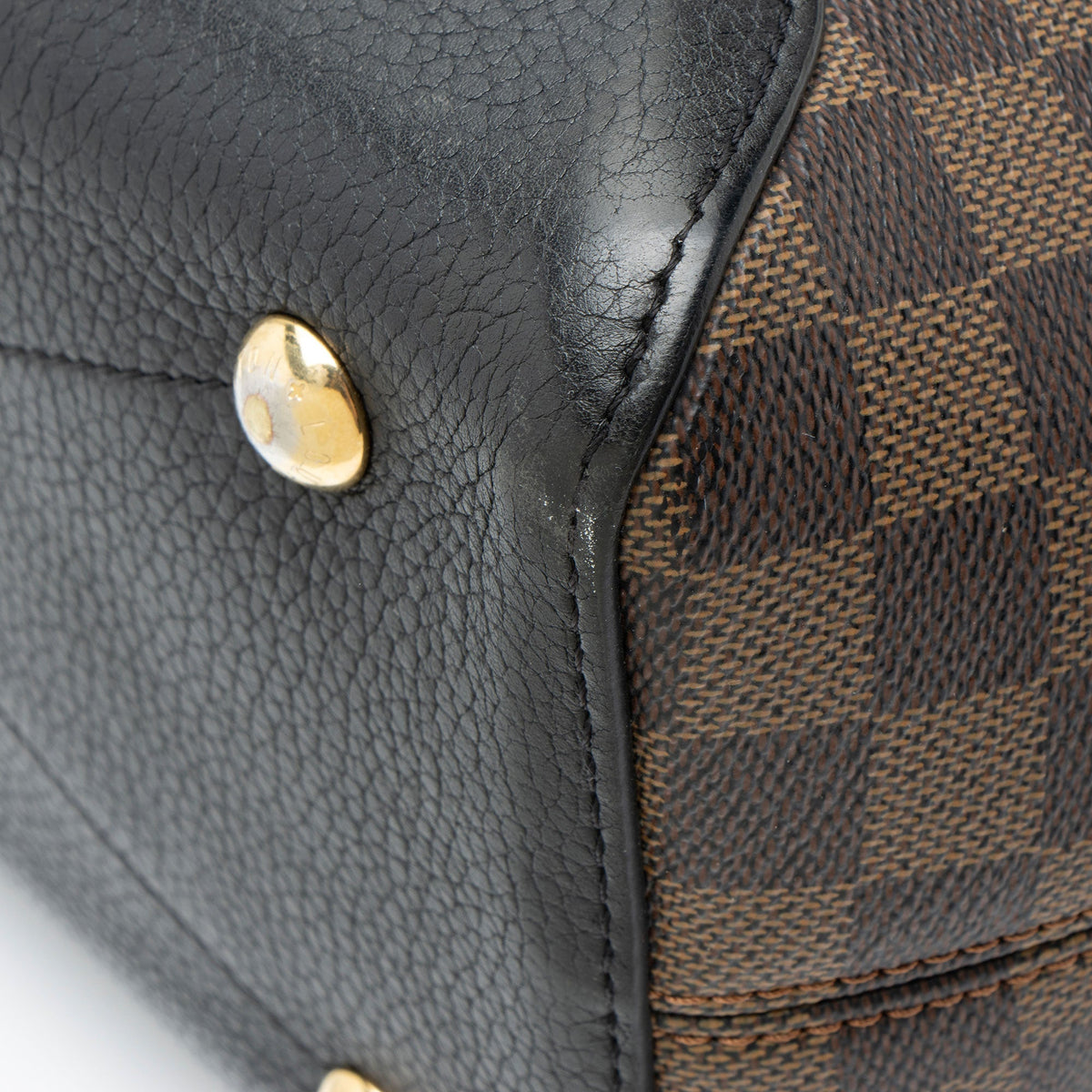 Louis Vuitton Damier Ebene Hyde Park Tote Bag - Black/Brown