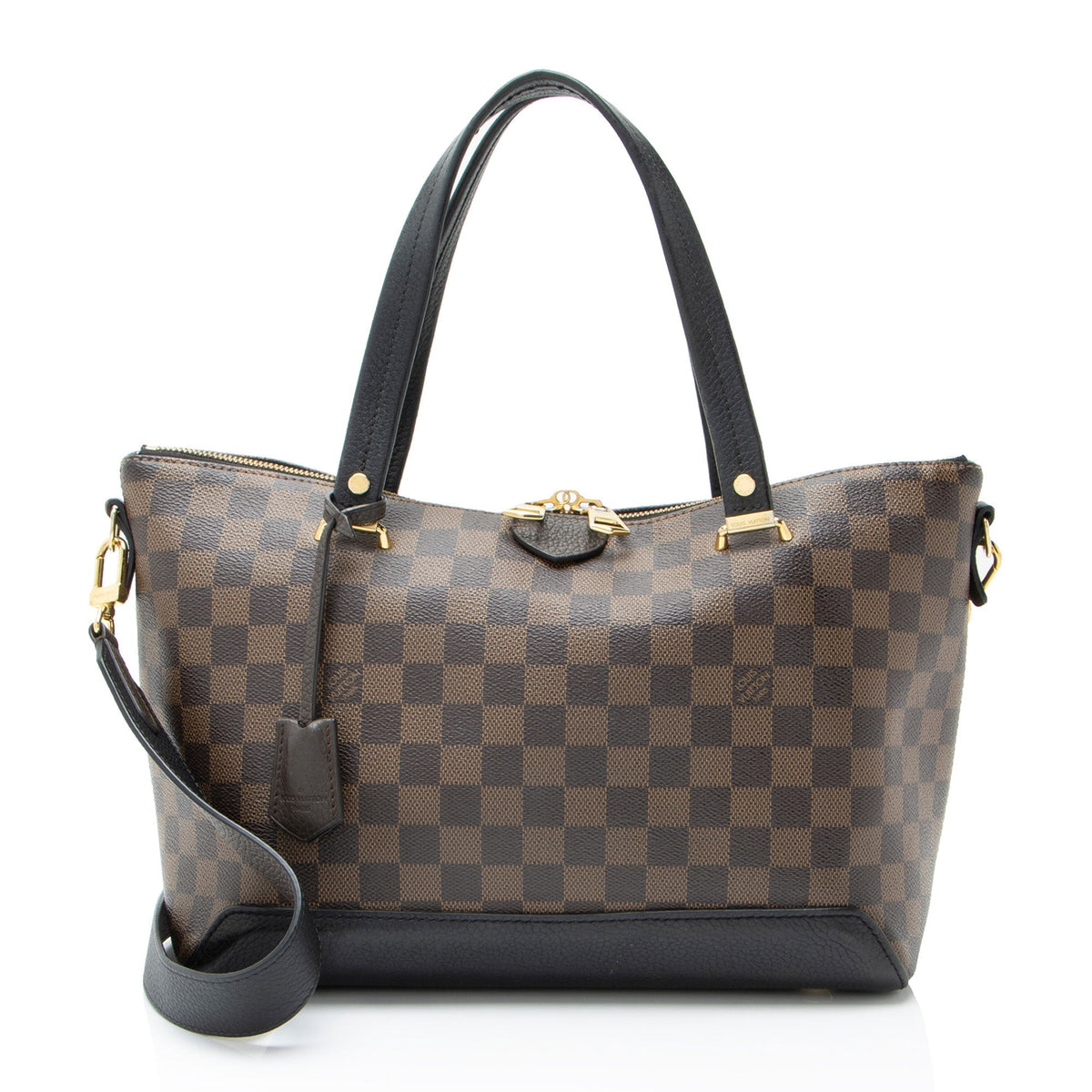 Louis Vuitton Damier Ebene Hyde Park Tote Bag - Black/Brown