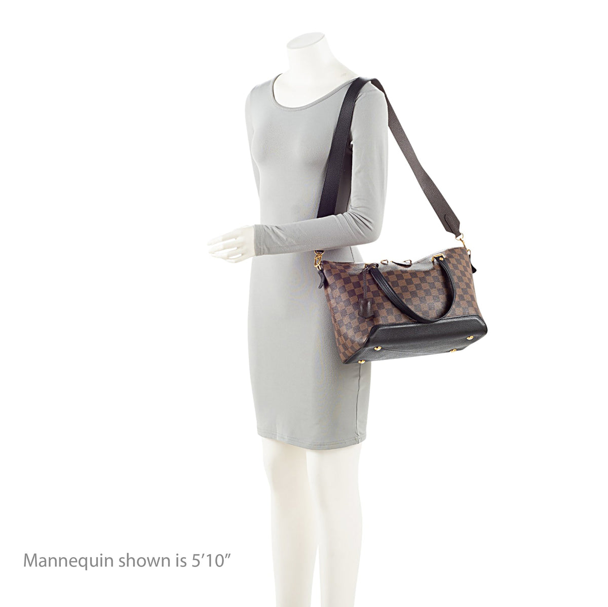 Louis Vuitton Damier Ebene Hyde Park Tote Bag - Black/Brown