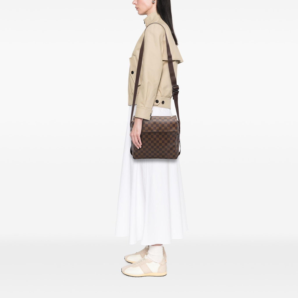 Louis Vuitton Damier Ebene Naviglio Crossbody Bag - Brown