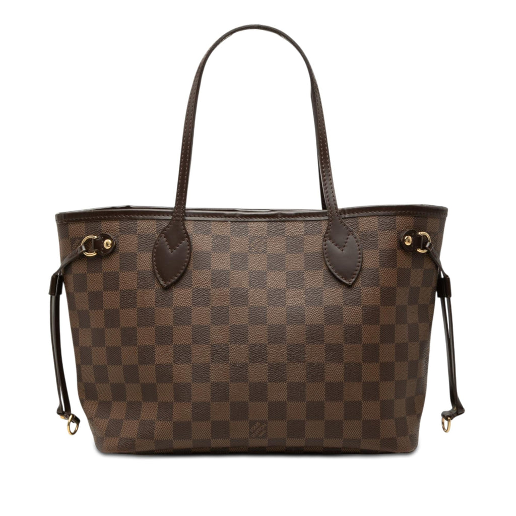 Louis Vuitton Damier Ebene Neverfull PM Tote Bag - Brown