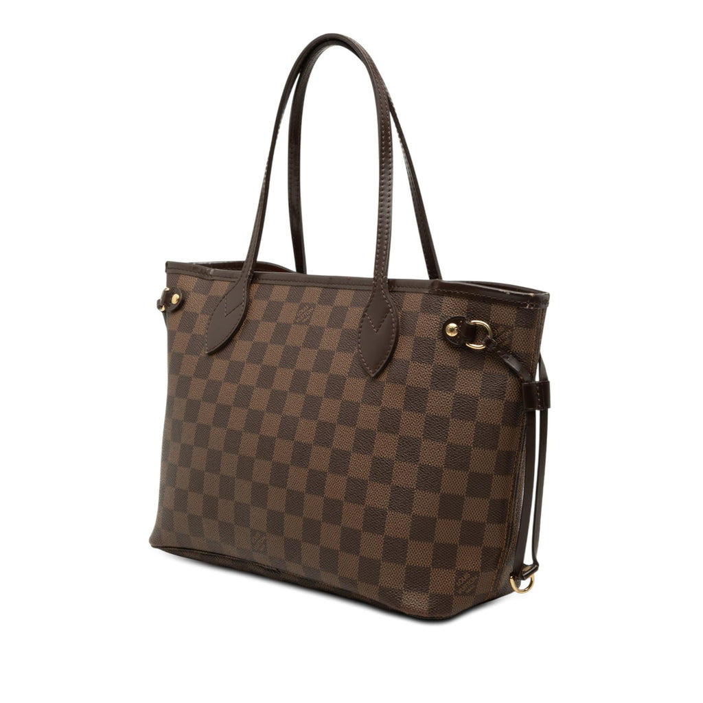 Louis Vuitton Damier Ebene Neverfull PM Tote Bag - Brown
