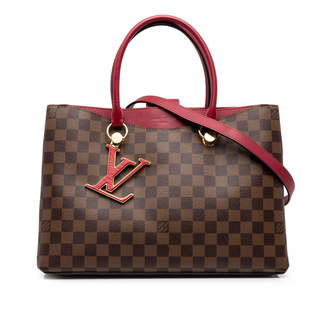 Louis Vuitton Damier Ebene Riverside Satchel - Brown