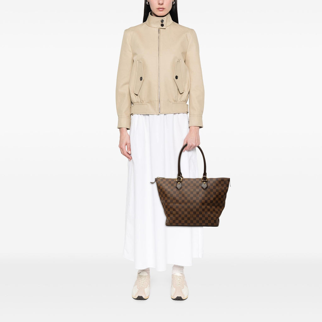 Louis Vuitton Damier Ebene Saleya MM Tote Bag - Brown