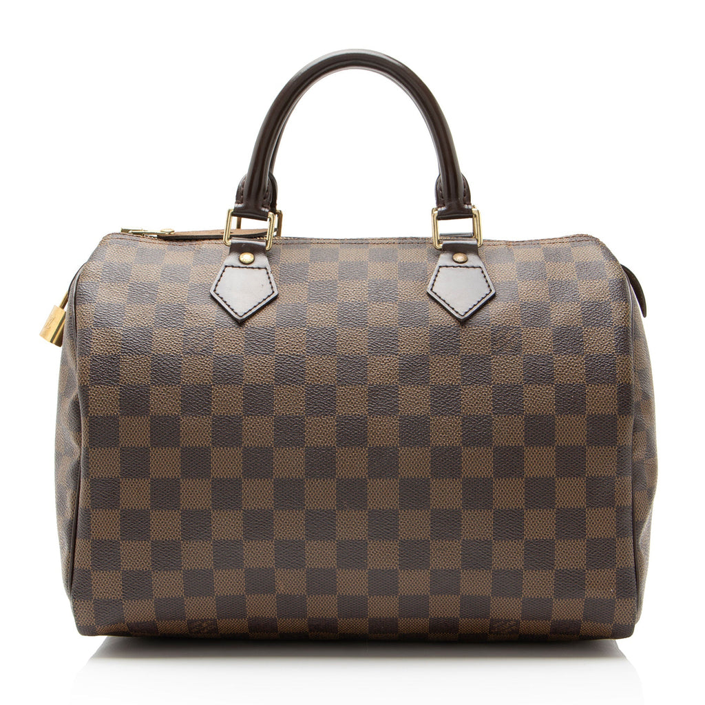 Louis Vuitton Damier Ebene Speedy 30 Satchel - Brown
