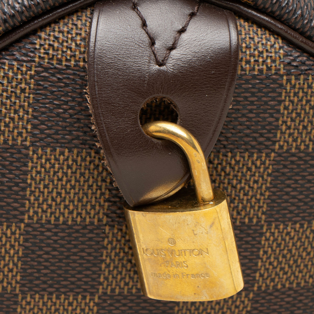 Louis Vuitton Damier Ebene Speedy 30 Satchel - Brown