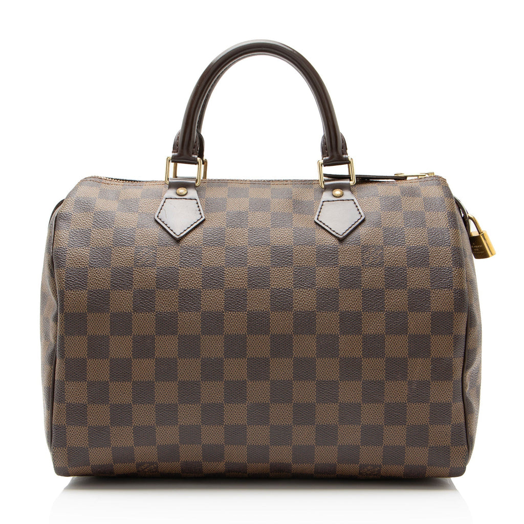 Louis Vuitton Damier Ebene Speedy 30 Satchel - Brown