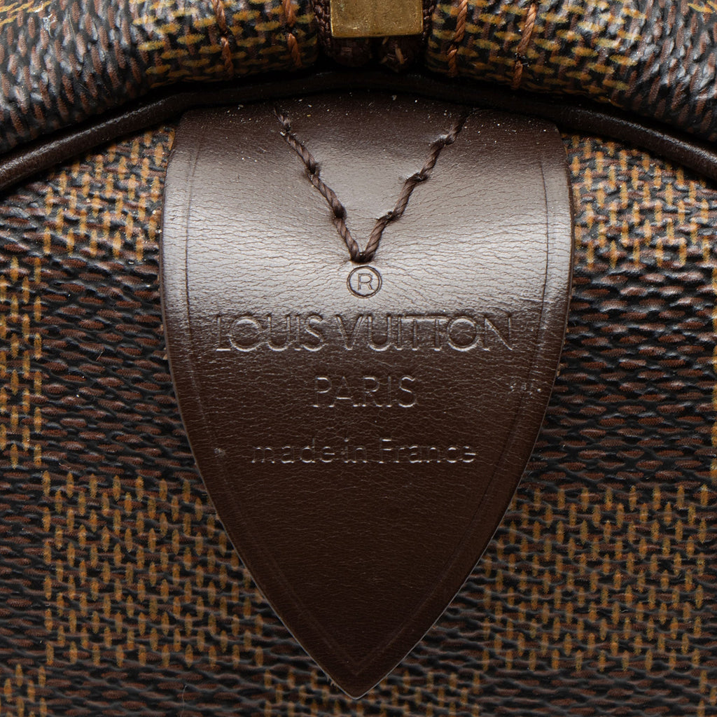 Louis Vuitton Damier Ebene Speedy 30 Satchel - Brown