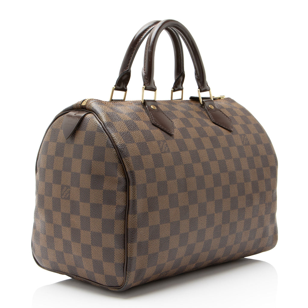 Louis Vuitton Damier Ebene Speedy 30 Satchel - Brown