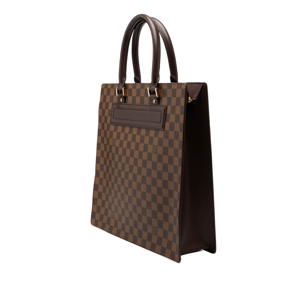 Louis Vuitton Damier Ebene Venice Sac Plat GM Tote Bag - Brown