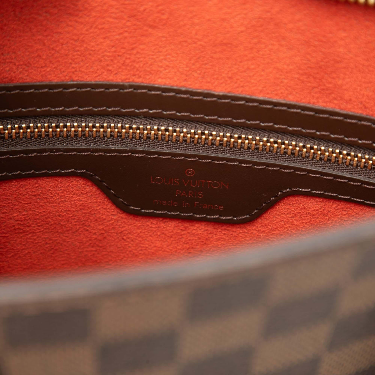 Louis Vuitton Damier Ebene Venice Sac Plat Tote Bag - Brown