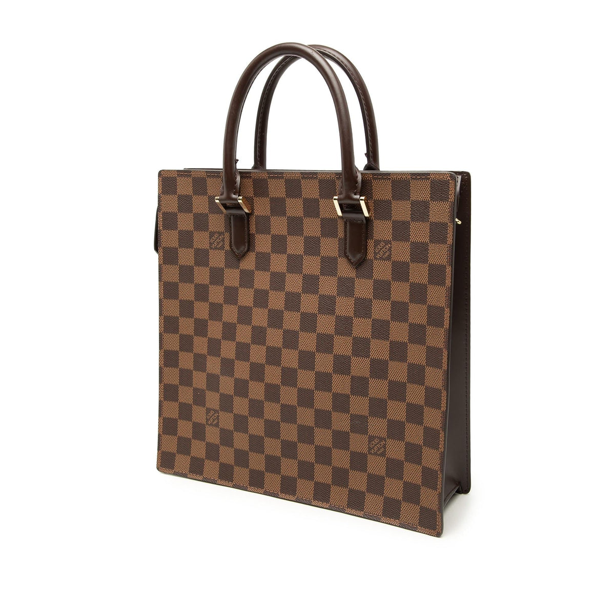 Louis Vuitton Damier Ebene Venice Sac Plat Tote Bag - Brown