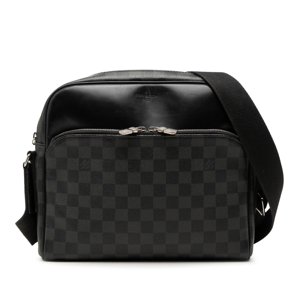 Louis Vuitton Damier Graphite Dayton Reporter MM Crossbody Bag - Black