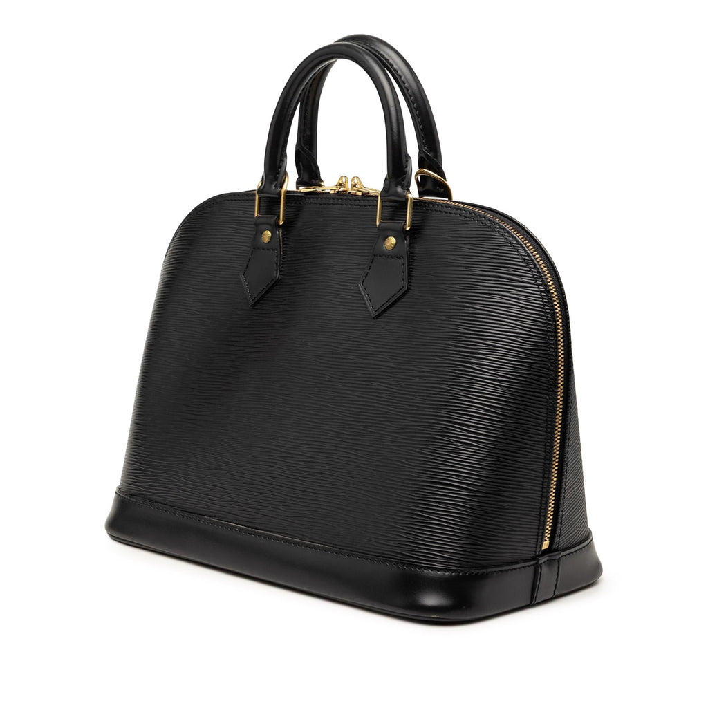 Louis Vuitton Epi Alma PM Satchel - Black