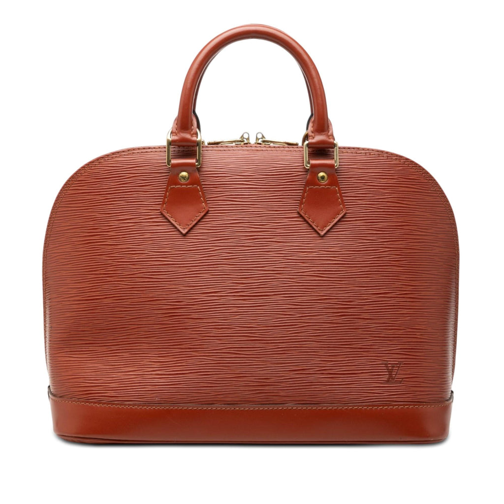 Louis Vuitton Epi Alma PM Satchel - Brown