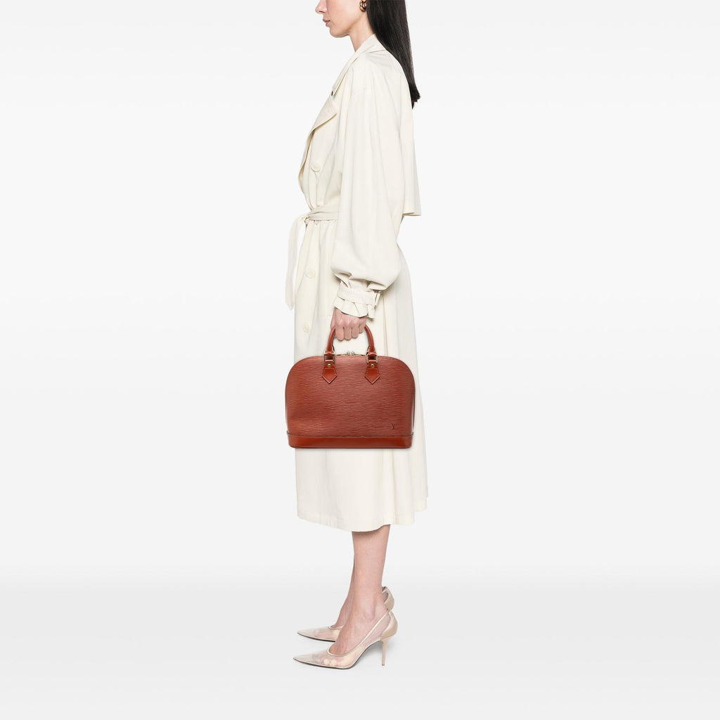 Louis Vuitton Epi Alma PM Satchel - Brown