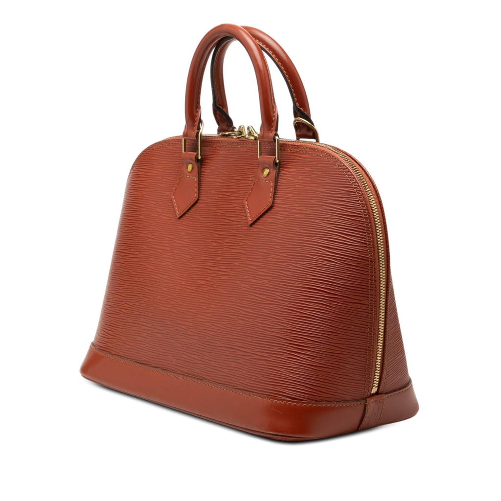 Louis Vuitton Epi Alma PM Satchel - Brown