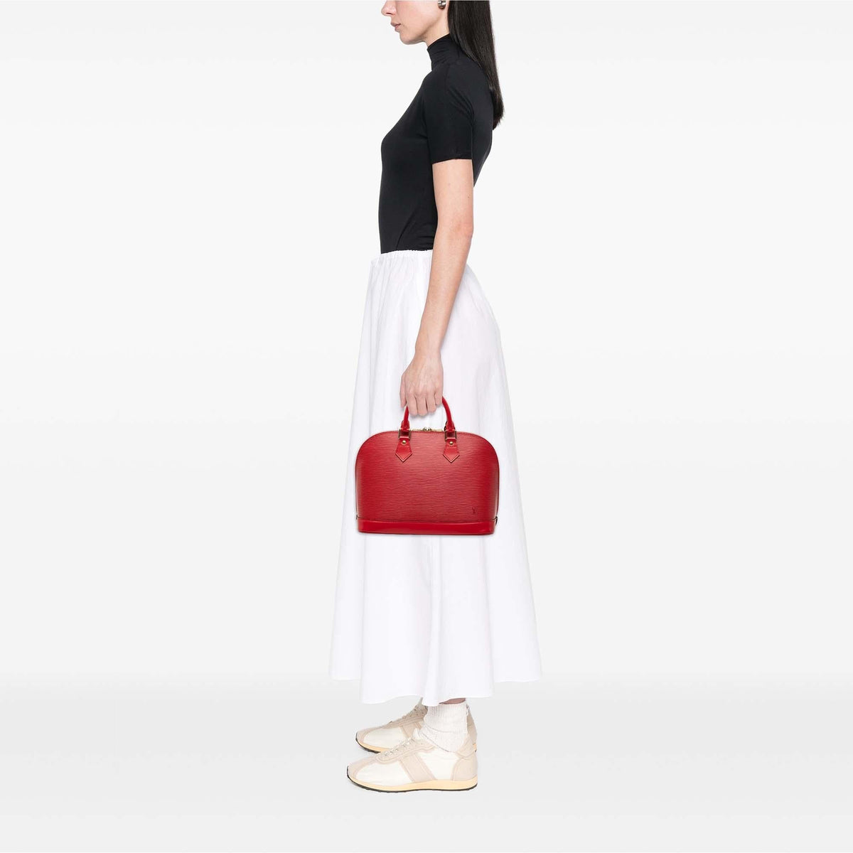 Louis Vuitton Epi Alma PM Satchel - Red