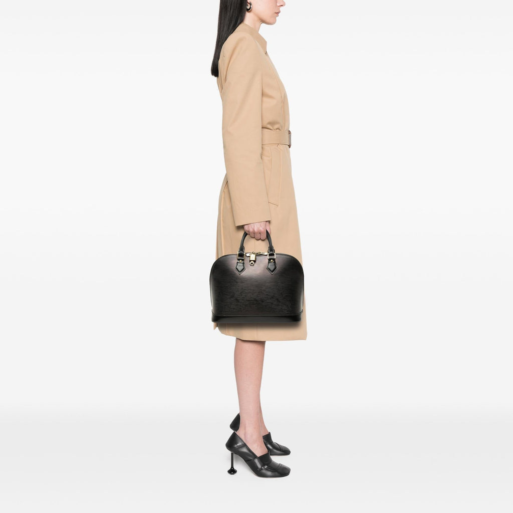 Louis Vuitton Epi Alma PM Satchel - Black