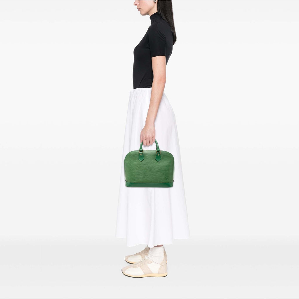 Louis Vuitton Epi Alma PM Satchel - Green