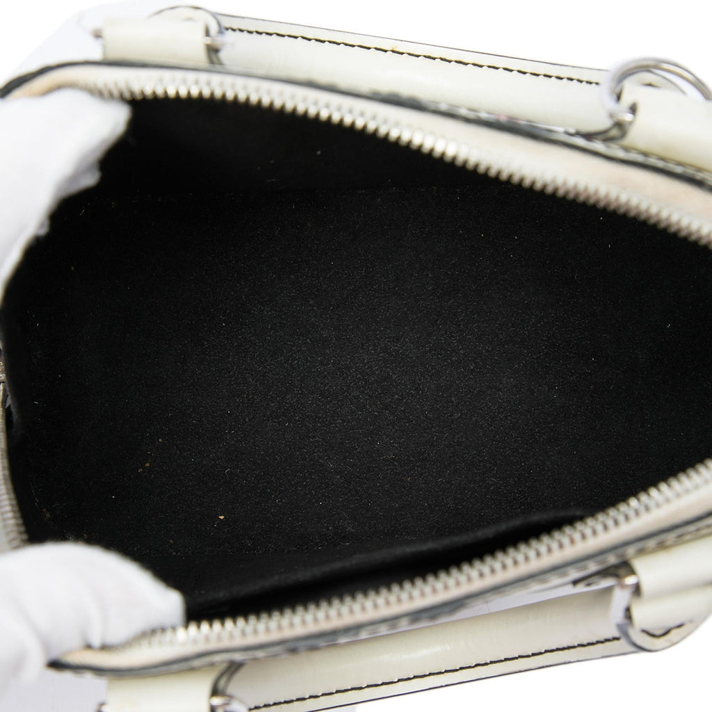 Louis Vuitton Epi Chain Flower Alma BB Satchel - White