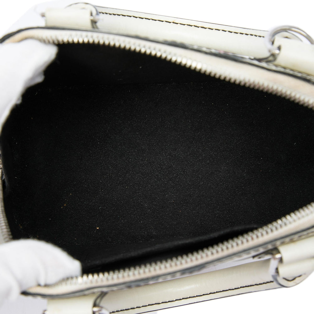 Louis Vuitton Epi Chain Flower Alma BB Satchel - White