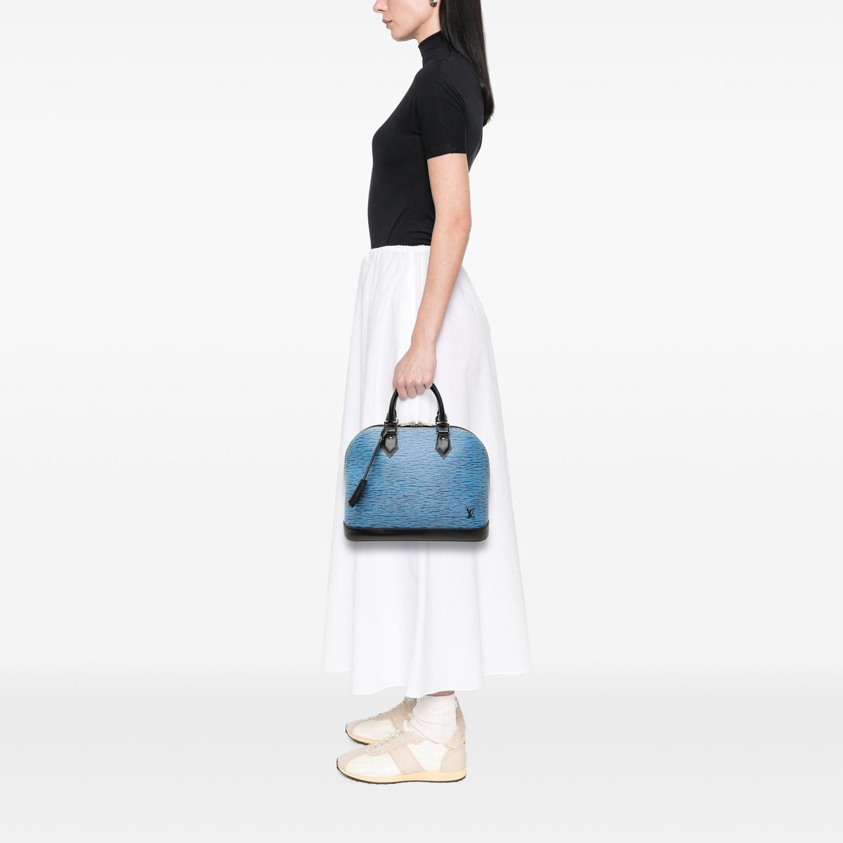 Louis Vuitton Epi Denim Alma PM Satchel - Blue