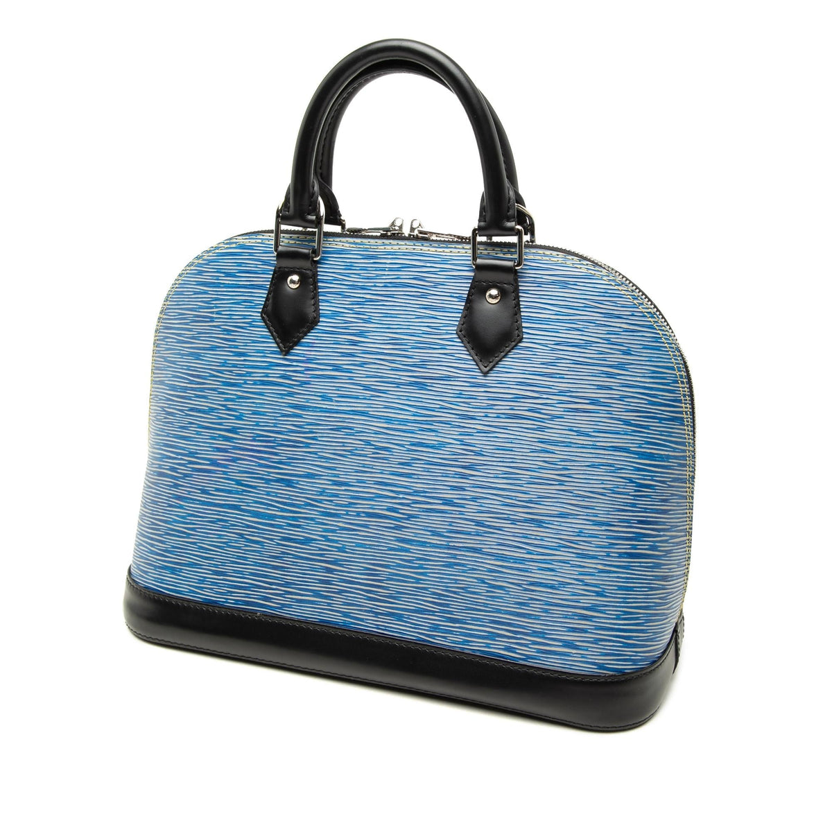 Louis Vuitton Epi Denim Alma PM Satchel - Blue