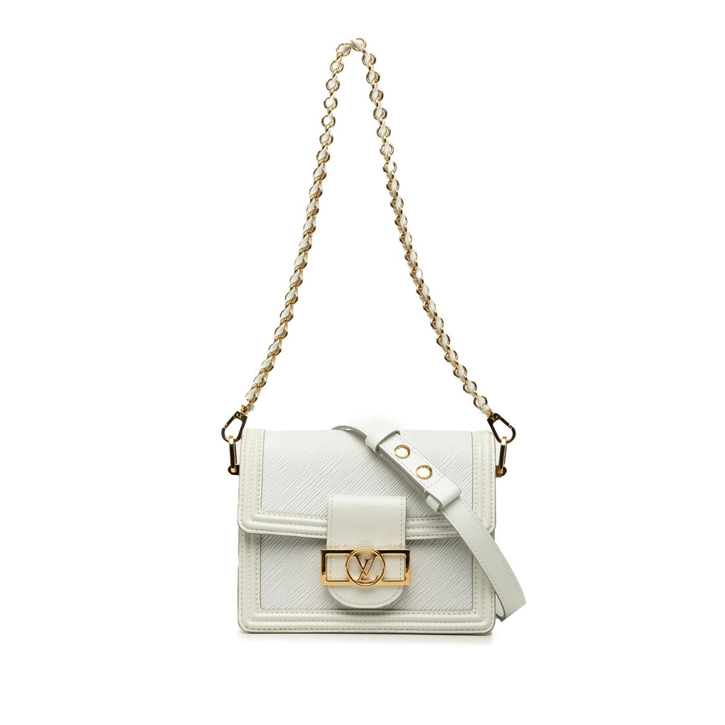 Louis Vuitton Epi Mini Dauphine Satchel - White