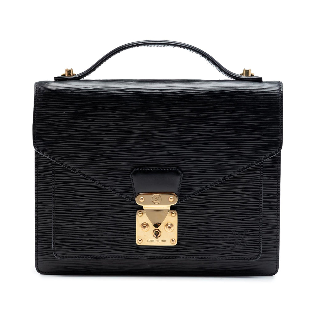 Louis Vuitton Epi Monceau 28 Satchel - Black