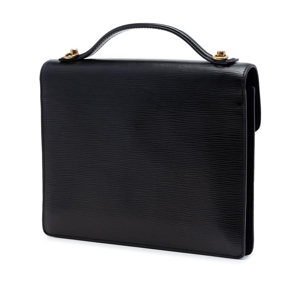 Louis Vuitton Epi Monceau 28 Satchel - Black