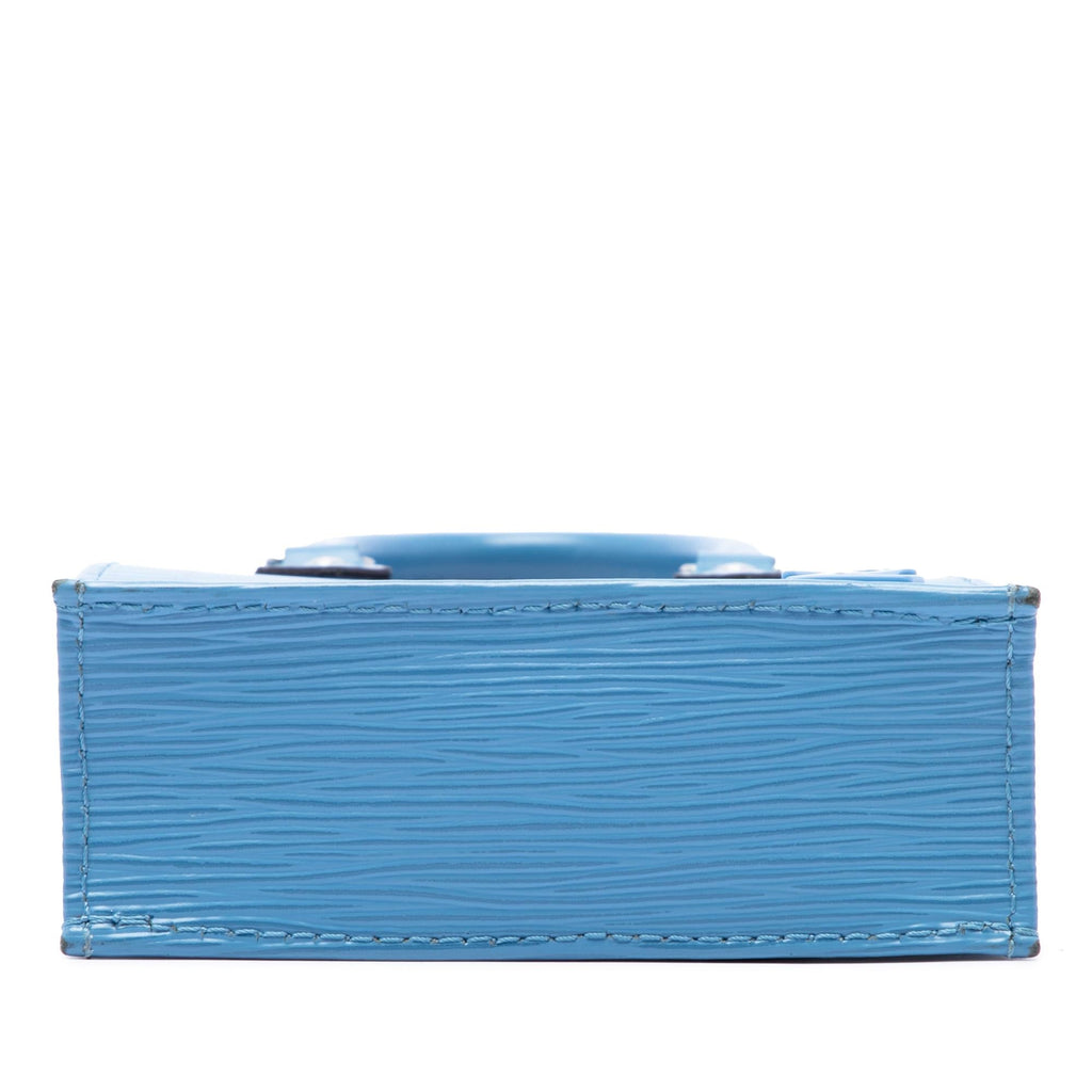 Louis Vuitton Epi Petit Sac Plat Satchel - Blue