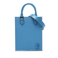 Louis Vuitton Epi Petit Sac Plat Satchel - Blue