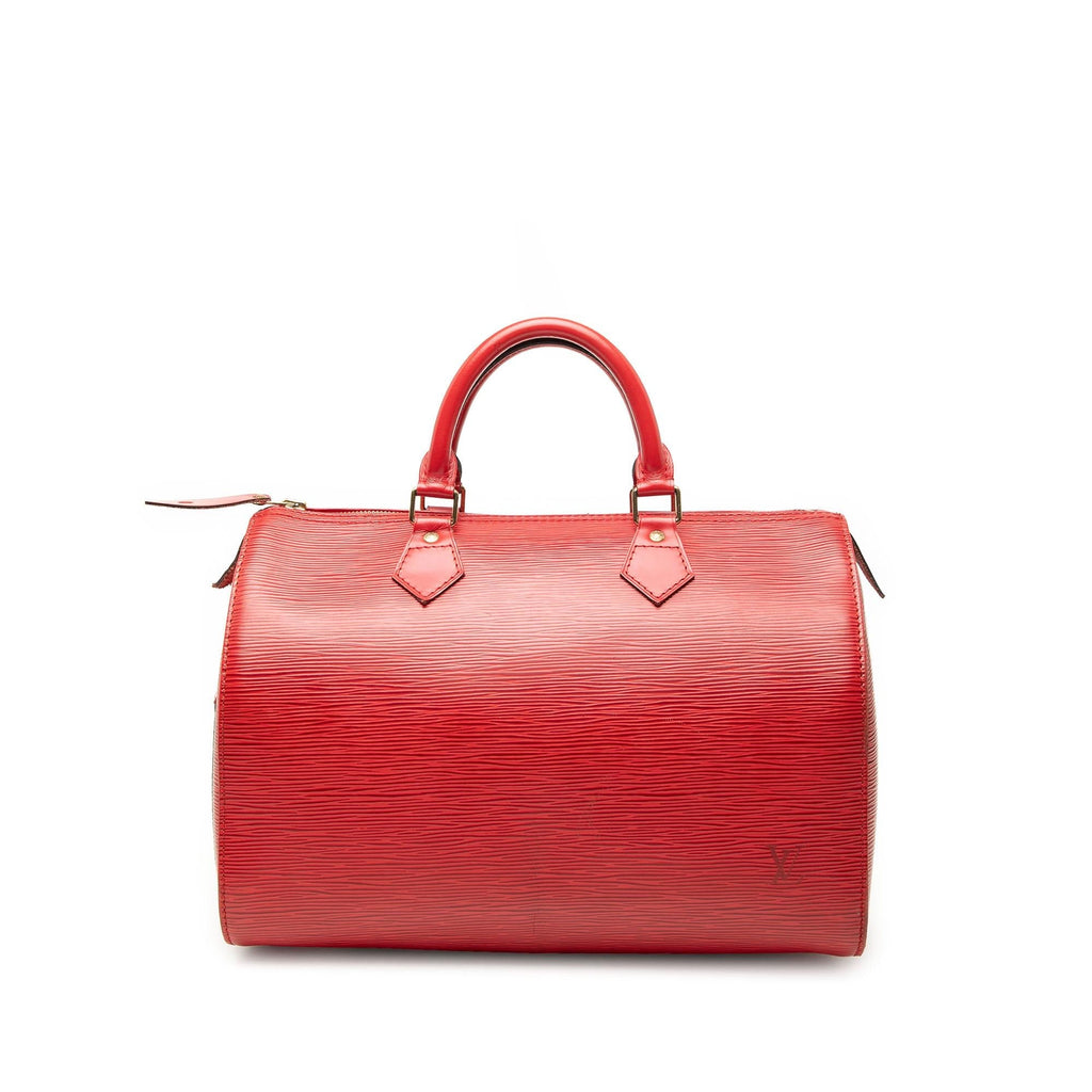 Louis Vuitton Epi Speedy 30 Satchel - Red